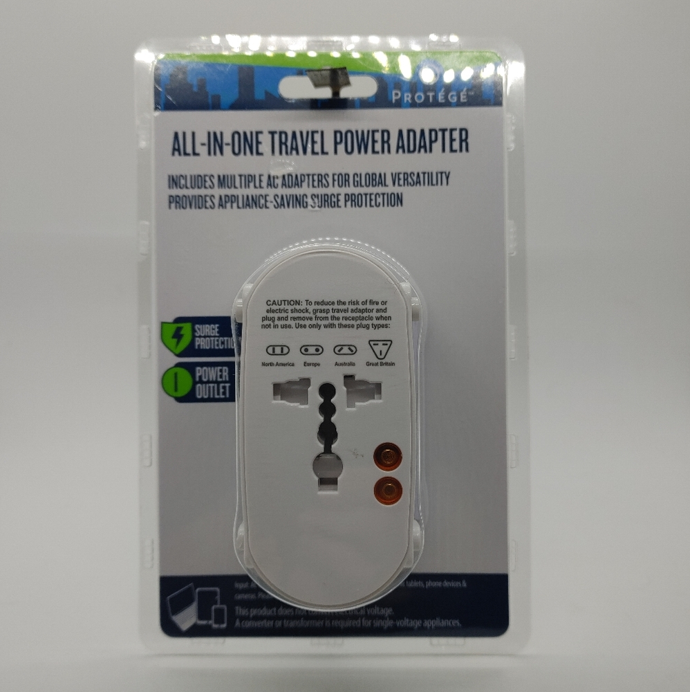 All-in-one Travel Power Adapter w/ Surge protector